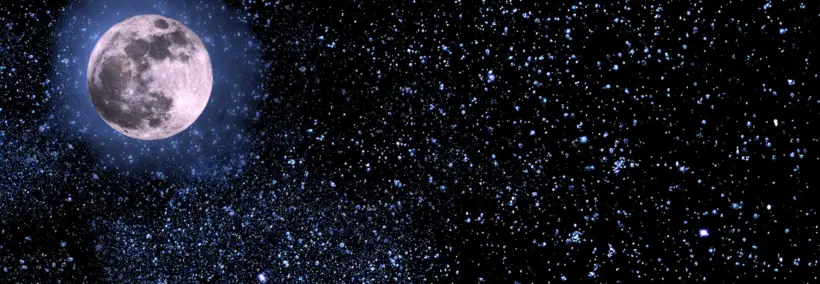 moon in the night sky